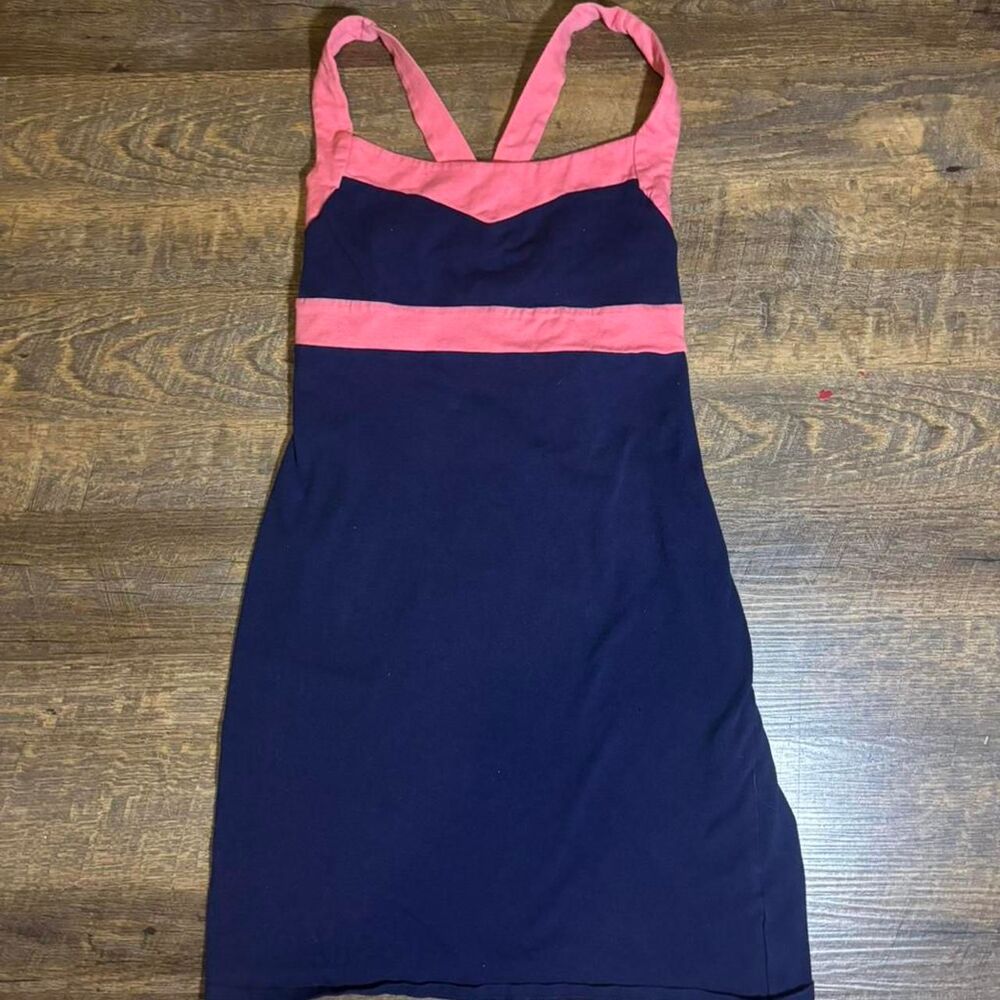 Women's Navy Blue And Pink Dress